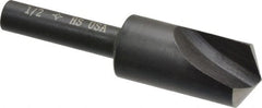 Cleveland - 1/2" Head Diam, 1/4" Shank Diam, 1 Flute 120° High Speed Steel Countersink - All Tool & Supply