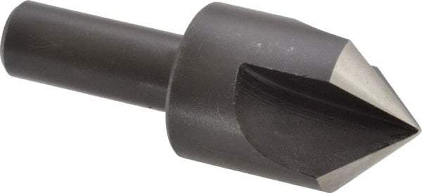 Cleveland - 1" Head Diam, 1/2" Shank Diam, 3 Flute 90° High Speed Steel Countersink - Oxide Finish, 2-3/4" OAL, Single End, Straight Shank, Right Hand Cut - All Tool & Supply