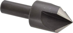 Cleveland - 1" Head Diam, 1/2" Shank Diam, 3 Flute 90° High Speed Steel Countersink - Oxide Finish, 2-3/4" OAL, Single End, Straight Shank, Right Hand Cut - All Tool & Supply