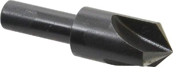 Cleveland - 5/8" Head Diam, 3/8" Shank Diam, 3 Flute 100° High Speed Steel Countersink - Oxide Finish, 2-1/4" OAL, Single End, Straight Shank, Right Hand Cut - All Tool & Supply