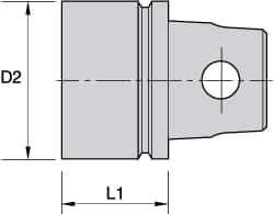 Kennametal - KM50 1.97 Inch Diameter Spindle Plug - 1.22 Inch Projection - Exact Industrial Supply