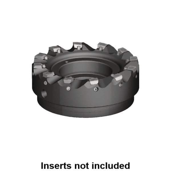 Kennametal - 9 Inserts, 80mm Cut Diam, 27mm Arbor Diam, 1mm Max Depth of Cut, Indexable Square-Shoulder Face Mill - 0/90° Lead Angle, 50mm High, MDHX 1004.. Insert Compatibility, Series Fix-Perfect - All Tool & Supply