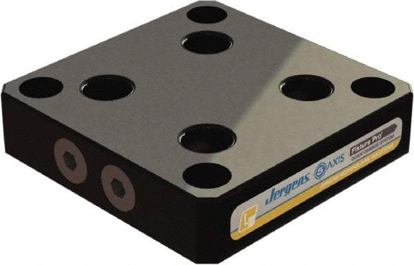 Jergens - 130mm Long x 130mm Wide x 30mm High Aluminum Fixture Plate - 30mm Plate Thickness - All Tool & Supply