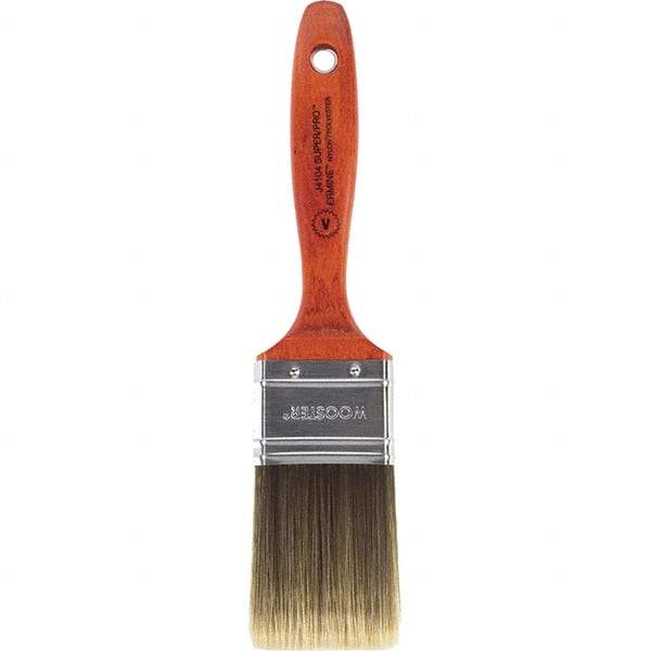 Wooster Brush - 2" Flat Nylon/Polyester Varnish Brush - 2-11/16" Bristle Length, 5-1/2" Wood Beavertail Handle - All Tool & Supply