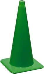 PRO-SAFE - 36" High, Lime Rigid Traffic Cone - 15" Base Width, 10 Lb, PVC - All Tool & Supply