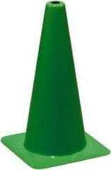 PRO-SAFE - 18" High, Lime Rigid Traffic Cone - 12" Base Width, 3 Lb, PVC - All Tool & Supply