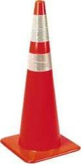 PRO-SAFE - 36" High, Orange Rigid Traffic Cone - 15" Base Width, 10 Lb, PVC - All Tool & Supply