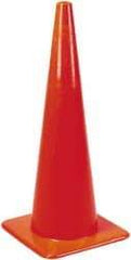 PRO-SAFE - 36" High, Orange Rigid Traffic Cone - 15" Base Width, 10 Lb, PVC - All Tool & Supply