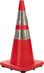 PRO-SAFE - 28" High, Orange Rigid Traffic Cone - 14" Base Width, 7 Lb, PVC - All Tool & Supply