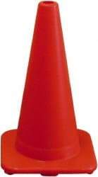 PRO-SAFE - 18" High, Orange Rigid Traffic Cone - 12" Base Width, 3 Lb, PVC - All Tool & Supply