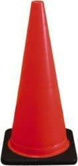 PRO-SAFE - 28" High, Orange Traffic Cone with Base - 14" Base Width, 7 Lb, PVC - All Tool & Supply