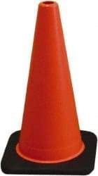 PRO-SAFE - 18" High, Orange Traffic Cone with Base - 12" Base Width, 3 Lb, PVC - All Tool & Supply