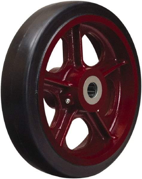 Hamilton - 12 Inch Diameter x 2-1/2 Inch Wide, Rubber on Cast Iron Caster Wheel - 900 Lb. Capacity, 3-1/4 Inch Hub Length, 1-15/16 Inch Axle Diameter, Plain Bore Bearing - All Tool & Supply