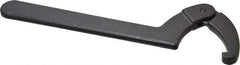 Proto - 4-1/2" to 6-1/4" Capacity, Black Oxide Finish, Adjustable Hook Spanner Wrench - 12-1/8" OAL, 1/4" Hook Pin Height - All Tool & Supply