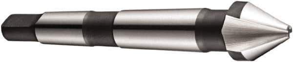 DORMER - 3 Flute 60° High Speed Steel Countersink - Bright Finish, 150mm OAL, Single End, Morse Taper Shank, Right Hand Cut - All Tool & Supply