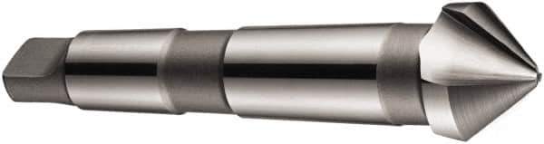 DORMER - 3 Flute 90° High Speed Steel Countersink - Bright Finish, 106mm OAL, Single End, Morse Taper Shank, Right Hand Cut - All Tool & Supply