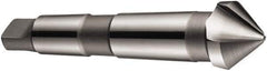 DORMER - 3 Flute 90° High Speed Steel Countersink - Bright Finish, 180mm OAL, Single End, Morse Taper Shank, Right Hand Cut - All Tool & Supply