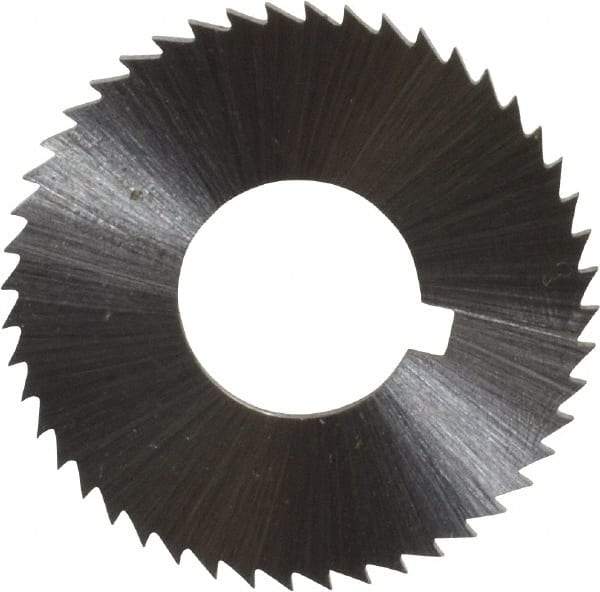 Controx - 1-1/4" Diam x 0.0469" Blade Thickness x 1/2" Arbor Hole Diam, 48 Tooth Slitting and Slotting Saw - Arbor Connection, Right Hand, Uncoated, Cobalt, Concave Ground, Contains Keyway - All Tool & Supply