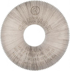 Controx - 2" Diam x 0.01" Blade Thickness x 5/8" Arbor Hole Diam, 132 Tooth Slitting and Slotting Saw - Arbor Connection, Right Hand, Uncoated, High Speed Steel, Concave Ground - All Tool & Supply