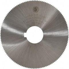 Controx - 4" Diam x 0.04" Blade Thickness x 1" Arbor Hole Diam, 128 Tooth Slitting and Slotting Saw - Arbor Connection, Right Hand, Uncoated, Cobalt, Concave Ground, Contains Keyway - All Tool & Supply