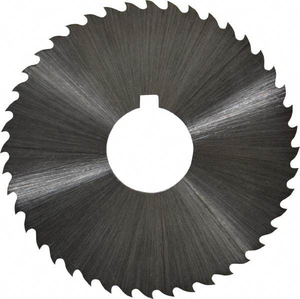 Controx - 1-3/4" Diam x 0.04" Blade Thickness x 1/2" Arbor Hole Diam, 44 Tooth Slitting and Slotting Saw - Arbor Connection, Right Hand, Uncoated, Cobalt, 15° Rake, Concave Ground, Contains Keyway - All Tool & Supply