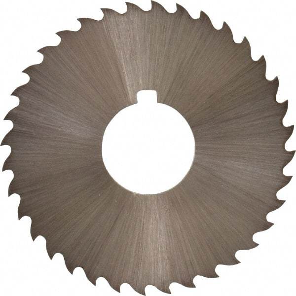 Controx - 2" Diam x 1/16" Blade Thickness x 5/8" Arbor Hole Diam, 36 Tooth Slitting and Slotting Saw - Arbor Connection, Right Hand, Uncoated, Cobalt, 15° Rake, Concave Ground, Contains Keyway - All Tool & Supply