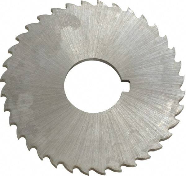 Controx - 2" Diam x 0.0781" Blade Thickness x 5/8" Arbor Hole Diam, 36 Tooth Slitting and Slotting Saw - Arbor Connection, Right Hand, Uncoated, Cobalt, 15° Rake, Concave Ground, Contains Keyway - All Tool & Supply