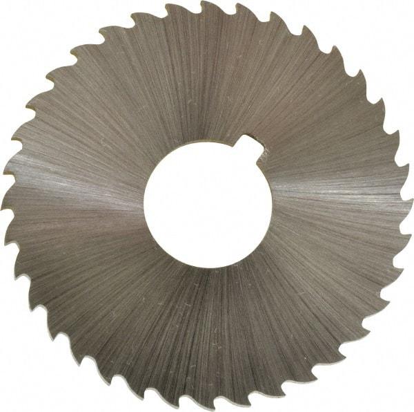 Controx - 2" Diam x 0.0938" Blade Thickness x 5/8" Arbor Hole Diam, 36 Tooth Slitting and Slotting Saw - Arbor Connection, Right Hand, Uncoated, Cobalt, 15° Rake, Concave Ground, Contains Keyway - All Tool & Supply