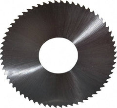 Controx - 3" Diam x 0.025" Blade Thickness x 1" Arbor Hole Diam, 64 Tooth Slitting & Slotting Saw - Arbor Connection, Right Hand, Uncoated, M2 High Speed Steel, 15° Rake, Concave Ground - All Tool & Supply