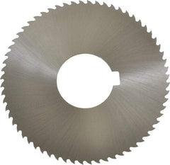 Controx - 3" Diam x 0.0469" Blade Thickness x 1" Arbor Hole Diam, 64 Tooth Slitting and Slotting Saw - Arbor Connection, Right Hand, Uncoated, Cobalt, 15° Rake, Concave Ground, Contains Keyway - All Tool & Supply