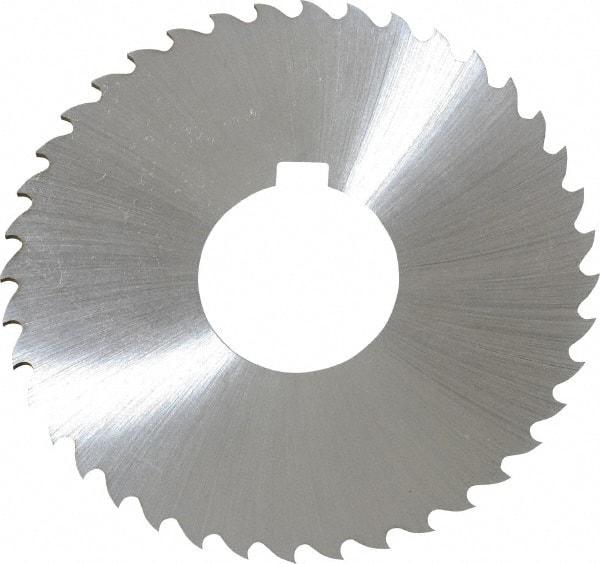 Controx - 3" Diam x 1/16" Blade Thickness x 1" Arbor Hole Diam, 40 Tooth Slitting and Slotting Saw - Arbor Connection, Right Hand, Uncoated, Cobalt, 15° Rake, Concave Ground, Contains Keyway - All Tool & Supply