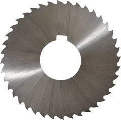 Controx - 3" Diam x 0.0938" Blade Thickness x 1" Arbor Hole Diam, 40 Tooth Slitting and Slotting Saw - Arbor Connection, Right Hand, Uncoated, Cobalt, 15° Rake, Concave Ground, Contains Keyway - All Tool & Supply