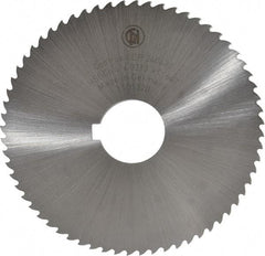 Controx - 4" Diam x 0.0313" Blade Thickness x 1" Arbor Hole Diam, 64 Tooth Slitting and Slotting Saw - Arbor Connection, Right Hand, Uncoated, Cobalt, 15° Rake, Concave Ground - All Tool & Supply