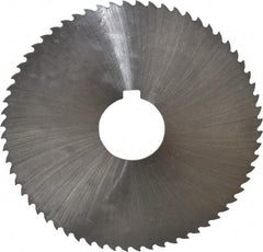 Controx - 4" Diam x 0.04" Blade Thickness x 1" Arbor Hole Diam, 64 Tooth Slitting and Slotting Saw - Arbor Connection, Right Hand, Uncoated, Cobalt, 15° Rake, Concave Ground, Contains Keyway - All Tool & Supply