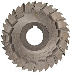 Controx - 4" Blade Diam x x 0.0781" Blade Thickness, 1" Hole, 36 Teeth, Cobalt Side Chip Saw - Staggered Tooth, Arbor Connection, Right Hand Cut, Uncoated, with Keyway - All Tool & Supply