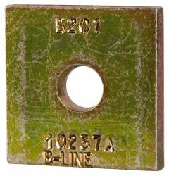 Cooper B-Line - 3/8" Rod, Zinc Dichromate Steel Square Strut Washer - 3/8" Bolt, Used with Cooper B Line Metal Framing Channels - All Tool & Supply