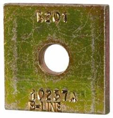 Cooper B-Line - 3/8" Rod, Zinc Dichromate Steel Square Strut Washer - 3/8" Bolt, Used with Cooper B Line Metal Framing Channels - All Tool & Supply