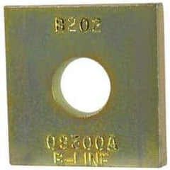 Cooper B-Line - 1/2" Rod, Zinc Dichromate Steel Square Strut Washer - 1/2" Bolt - All Tool & Supply