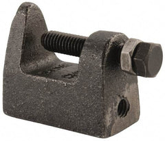 Cooper B-Line - 1-1/4" Max Flange Thickness, 3/8" Rod Wide Jaw Top Beam Clamp - 500 Lb Capacity, Malleable Iron - All Tool & Supply