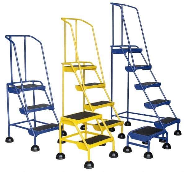 Vestil - 66" 4 Step Ladder - 300 Lb Capacity, 38-1/2" Platform Height, 20" Base Width x 35" Base Depth, Rubber Matted - All Tool & Supply