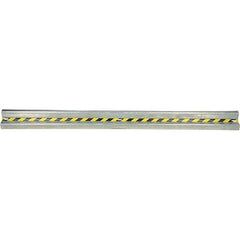 Vestil - 12' Long x 12" High, Gray with Black & Yellow Caution Tape Steel Straight Heavy Duty Guard Rail - 3 Rails Accommodated, 3-1/4" Deep, 83 Lb - All Tool & Supply