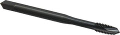 OSG - M5x0.80 Metric Coarse, 3 Flute, Oxide Finish, Vanadium High Speed Steel Spiral Point Tap - Plug Chamfer, Right Hand Thread, 2-3/8" OAL, 7/8" Thread Length, 0.194" Shank Diam, 6H Class of Fit, Series 289 - Exact Industrial Supply