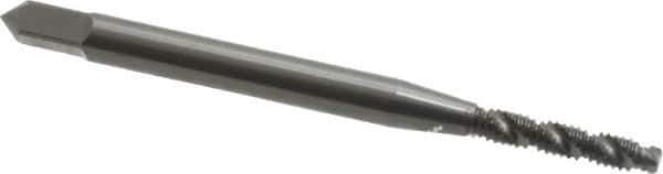 OSG - #3-48 UNC 2 Flute 2B Modified Bottoming Spiral Flute Tap - Vanadium High Speed Steel, Oxide Finish, 1-13/16" OAL, Right Hand Flute, Right Hand Thread, H2, Series 290 - All Tool & Supply