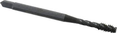 OSG - #6-32 UNC 3 Flute Modified Bottoming Spiral Flute Tap - Vanadium High Speed Steel, Oxide Finish, 2" OAL, Right Hand Flute, Right Hand Thread, H5, Series 290 - All Tool & Supply