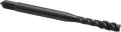 OSG - #10-32 UNF 3 Flute 3B Modified Bottoming Spiral Flute Tap - Vanadium High Speed Steel, Oxide Finish, 2-3/8" OAL, Right Hand Flute, Right Hand Thread, H2, Series 290 - All Tool & Supply