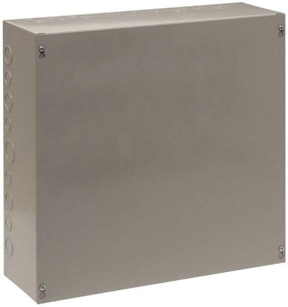 Cooper B-Line - Steel Junction Box Enclosure Screw Flat Cover - NEMA 1, 24" Wide x 24" High x 8" Deep - All Tool & Supply