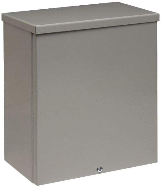 Cooper B-Line - Steel Junction Box Enclosure Screw Flat Cover - NEMA 3R, 10" Wide x 12" High x 6" Deep, Rainproof - All Tool & Supply