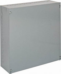 Cooper B-Line - Steel Junction Box Enclosure Screw Flat Cover - NEMA 1, 18" Wide x 18" High x 6" Deep - All Tool & Supply