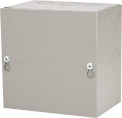 Cooper B-Line - Steel Junction Box Enclosure Screw Flat Cover - NEMA 1, 6" Wide x 6" High x 4" Deep - All Tool & Supply