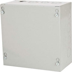 Cooper B-Line - Steel Junction Box Enclosure Screw Flat Cover - NEMA 1, 8" Wide x 8" High x 4" Deep - All Tool & Supply